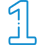 Icon of a number one
